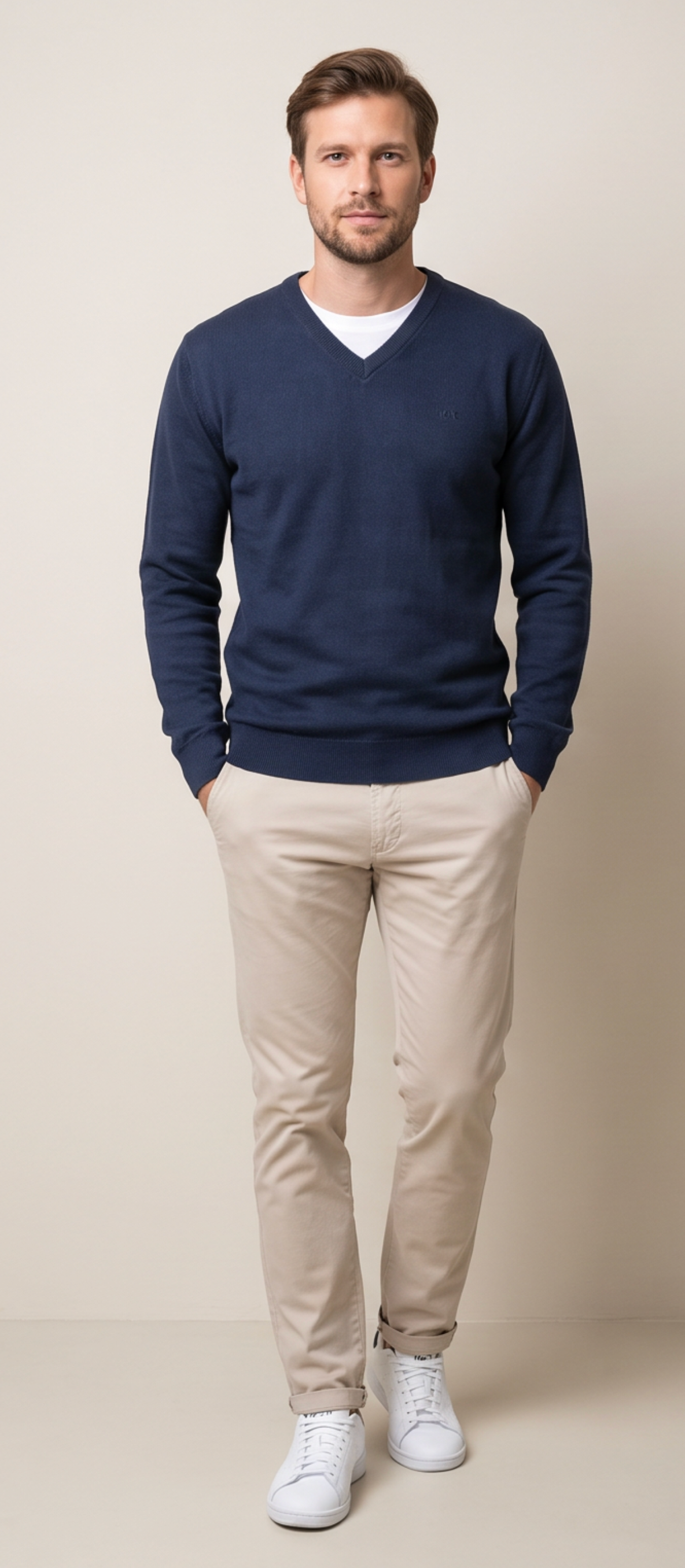 SWETER MĘSKI GRANATOWY VANKELJEANS®
