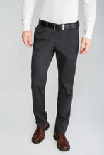 Załaduj obraz do przeglądarki galerii, SPODNIE MĘSKIE CHINOS GRAFITOWE Z BRĄZOWYMI WSTAWKAMI VANKELJEANS® 605S