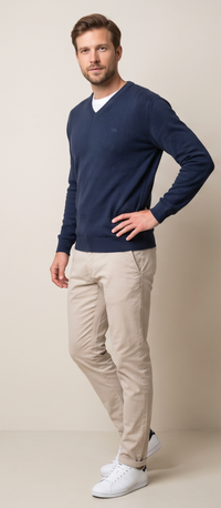 SWETER MĘSKI GRANATOWY VANKELJEANS®