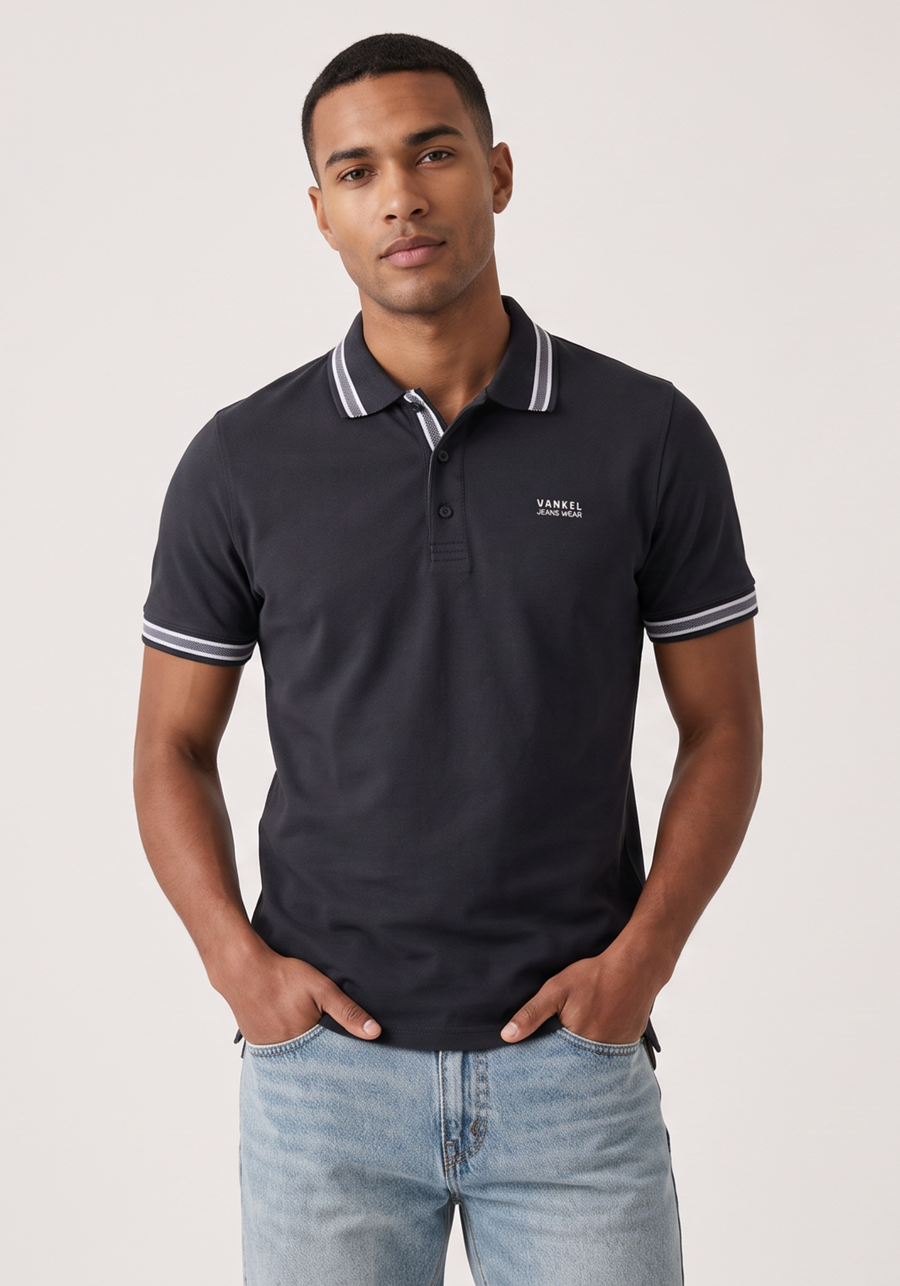 KOSZULKA POLO ANTRACYTOWA VANKELJEANS®