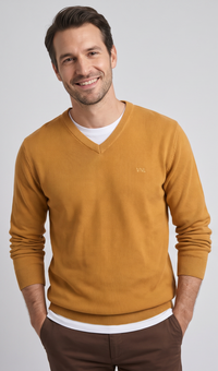 SWETER MĘSKI MUSZTARDOWY VANKELJEANS®