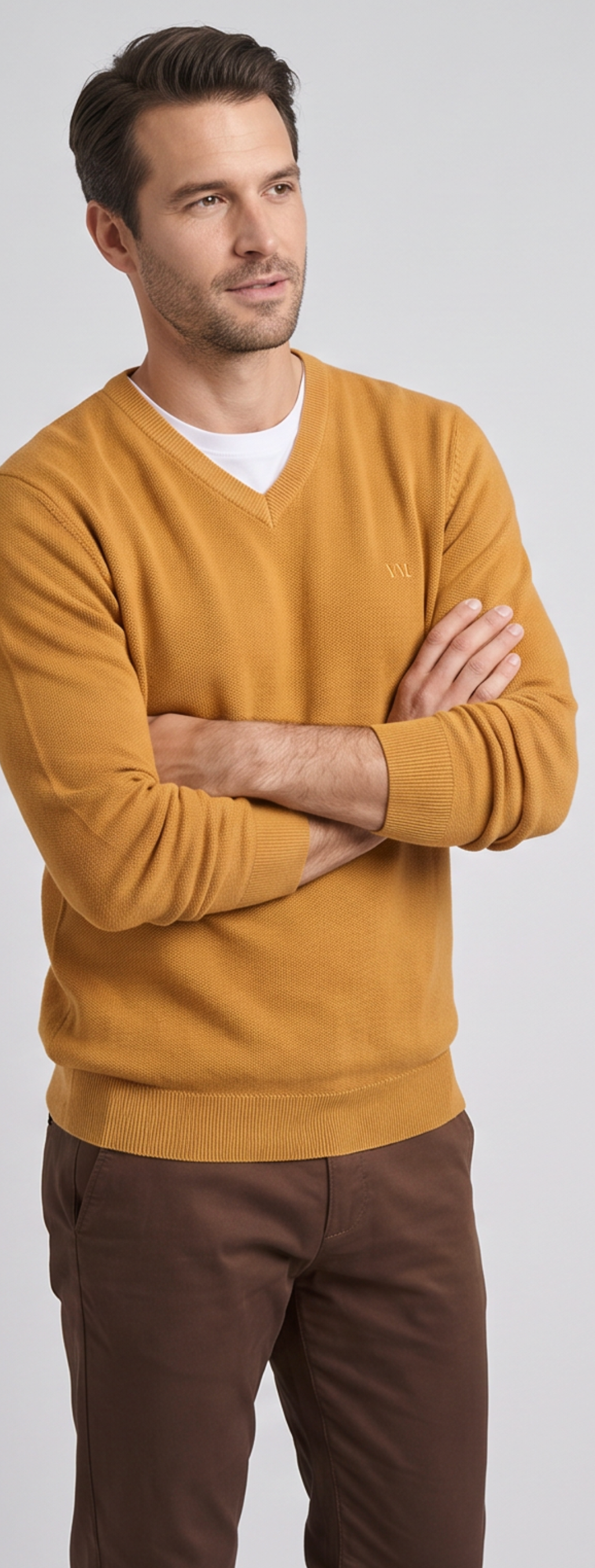 SWETER MĘSKI MUSZTARDOWY VANKELJEANS®