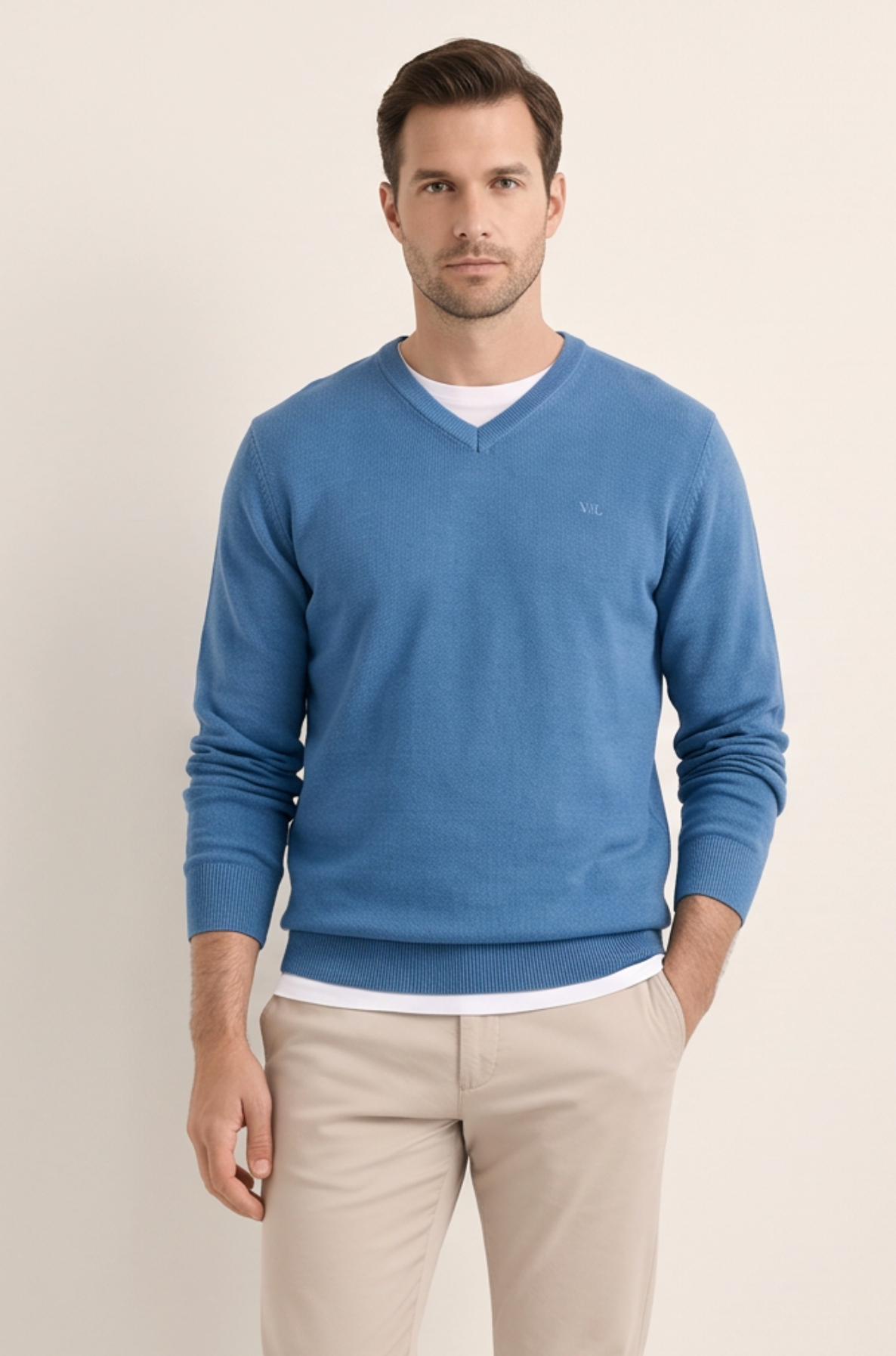 SWETER MĘSKI NIEBIESKI VANKELJEANS®