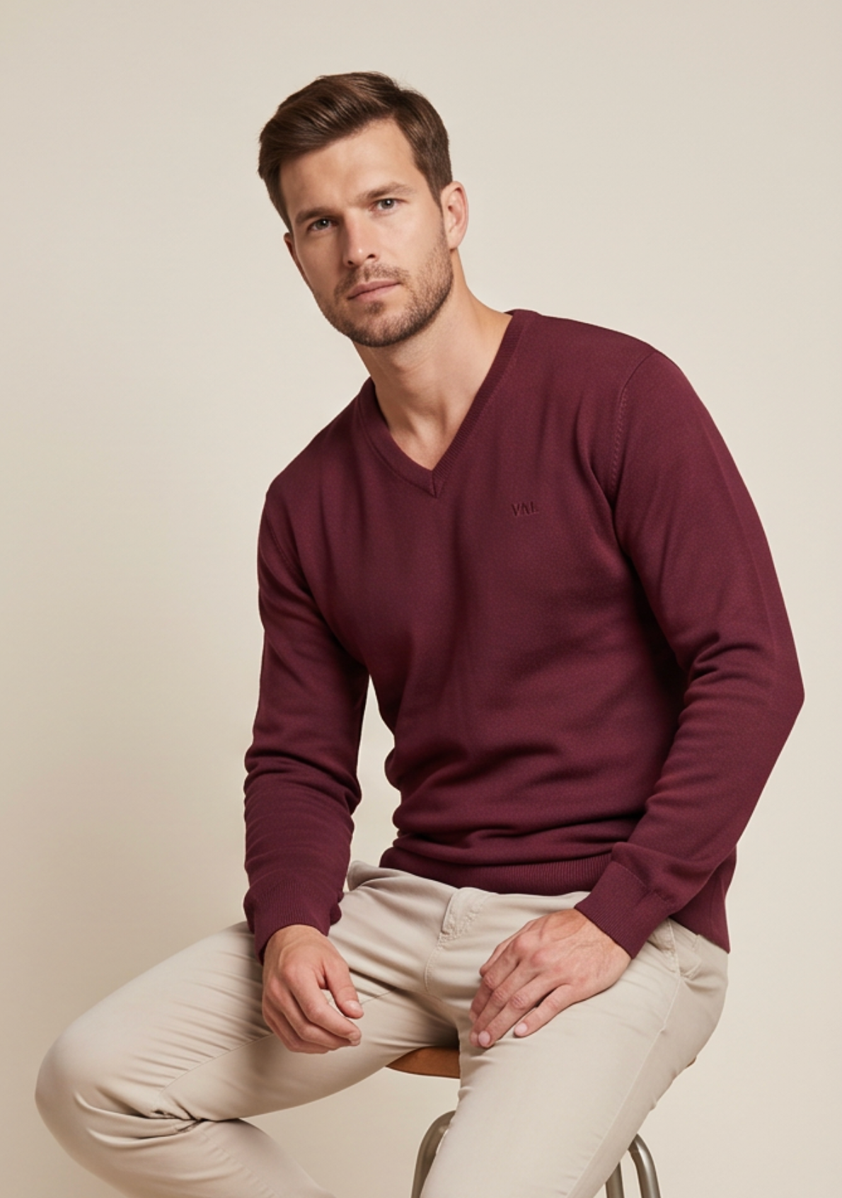 SWETER MĘSKI BORDOWY VANKELJEANS®