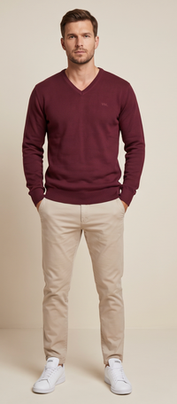 SWETER MĘSKI BORDOWY VANKELJEANS®