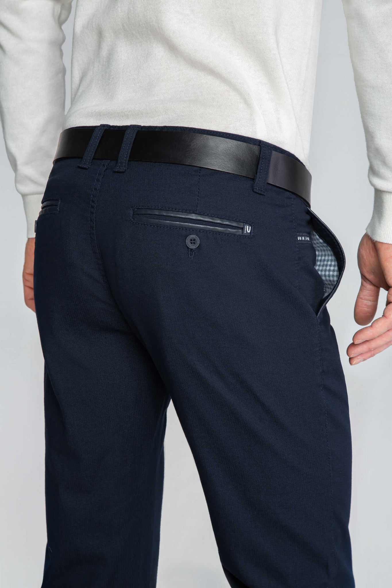 SPODNIE MĘSKIE CHINOS GRANATOWE VANKELJEANS® 077