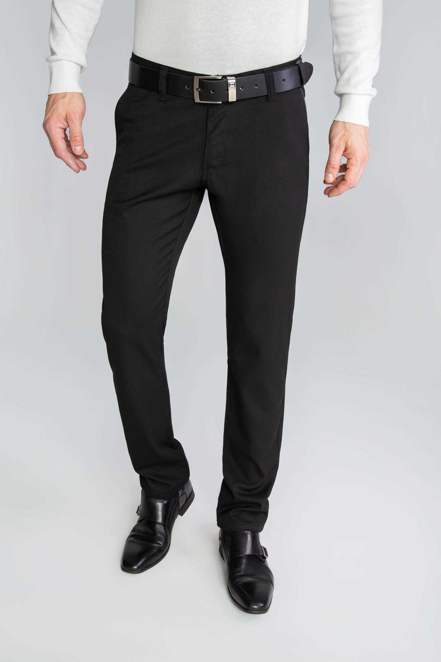 SPODNIE MĘSKIE CHINOS CZARNE VANKELJEANS® 027