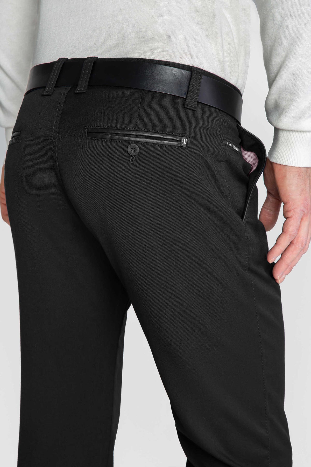 SPODNIE MĘSKIE CHINOS CZARNE VANKELJEANS® 027