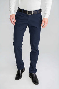 SPODNIE MĘSKIE CHINOS JASNO GRANATOWE VANKELJEANS® 083