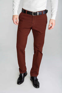 SPODNIE MĘSKIE CHINOS RDZAWE VANKELJEANS® 002