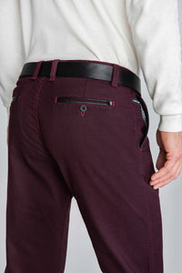 SPODNIE MĘSKIE CHINOS BORDOWE VANKELJEANS® 068