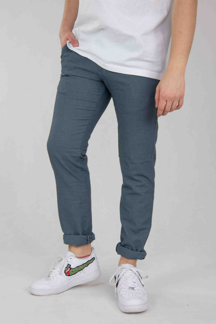 SPODNIE MĘSKIE CHINOS GRAFIT VANKELJEANS® 038