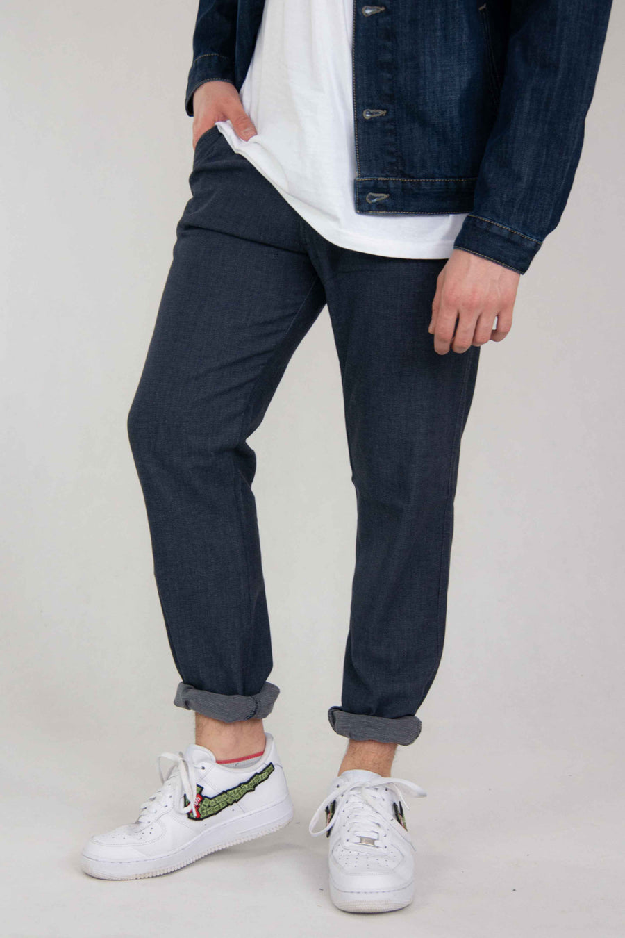 SPODNIE MĘSKIE CHINOS CIEMNE KLASYCZNE VANKELJEANS® 074