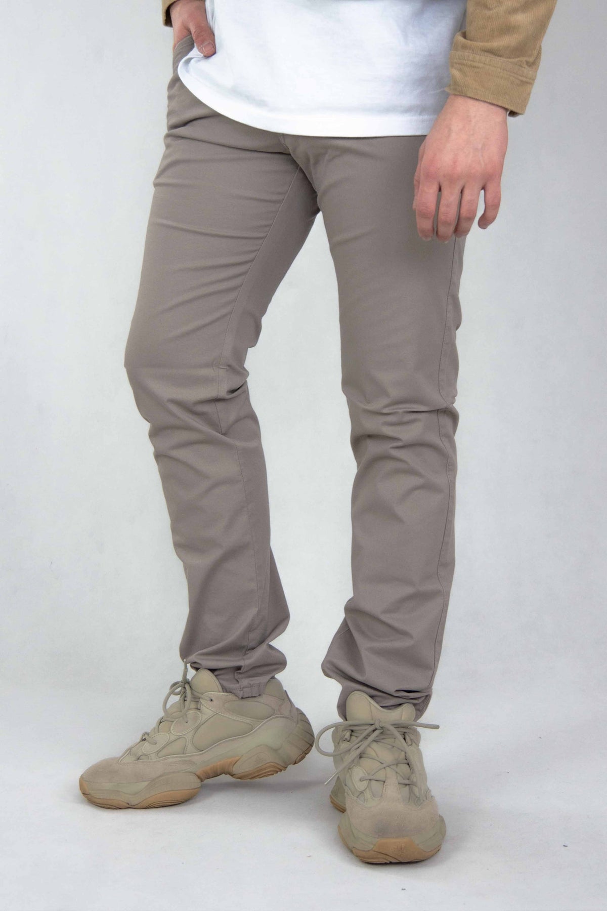 SPODNIE MĘSKIE CHINOS BEŻOWE KLASYCZNE VANKELJEANS® 073