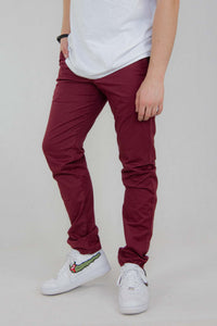 SPODNIE MĘSKIE CHINOS BORDOWE KLASYCZNE VANKELJEANS® 011
