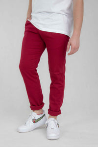 SPODNIE MĘSKIE CHINOS JASNO CZERWONE KLASYCZNE VANKELJEANS® 012