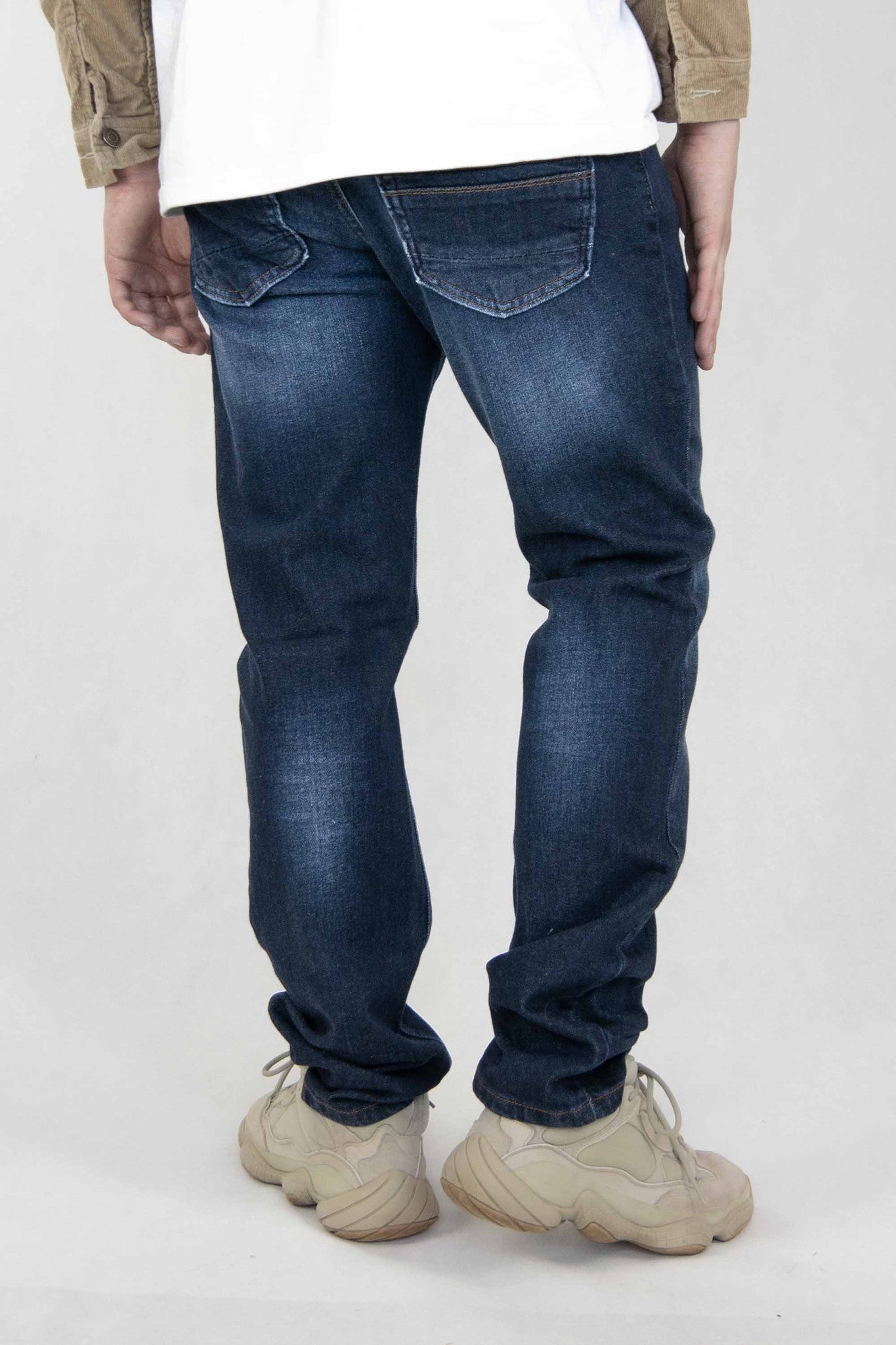 SPODNIE MĘSKIE JEANS CIEMNE PRZECIERANE VANKELJEANS® 029