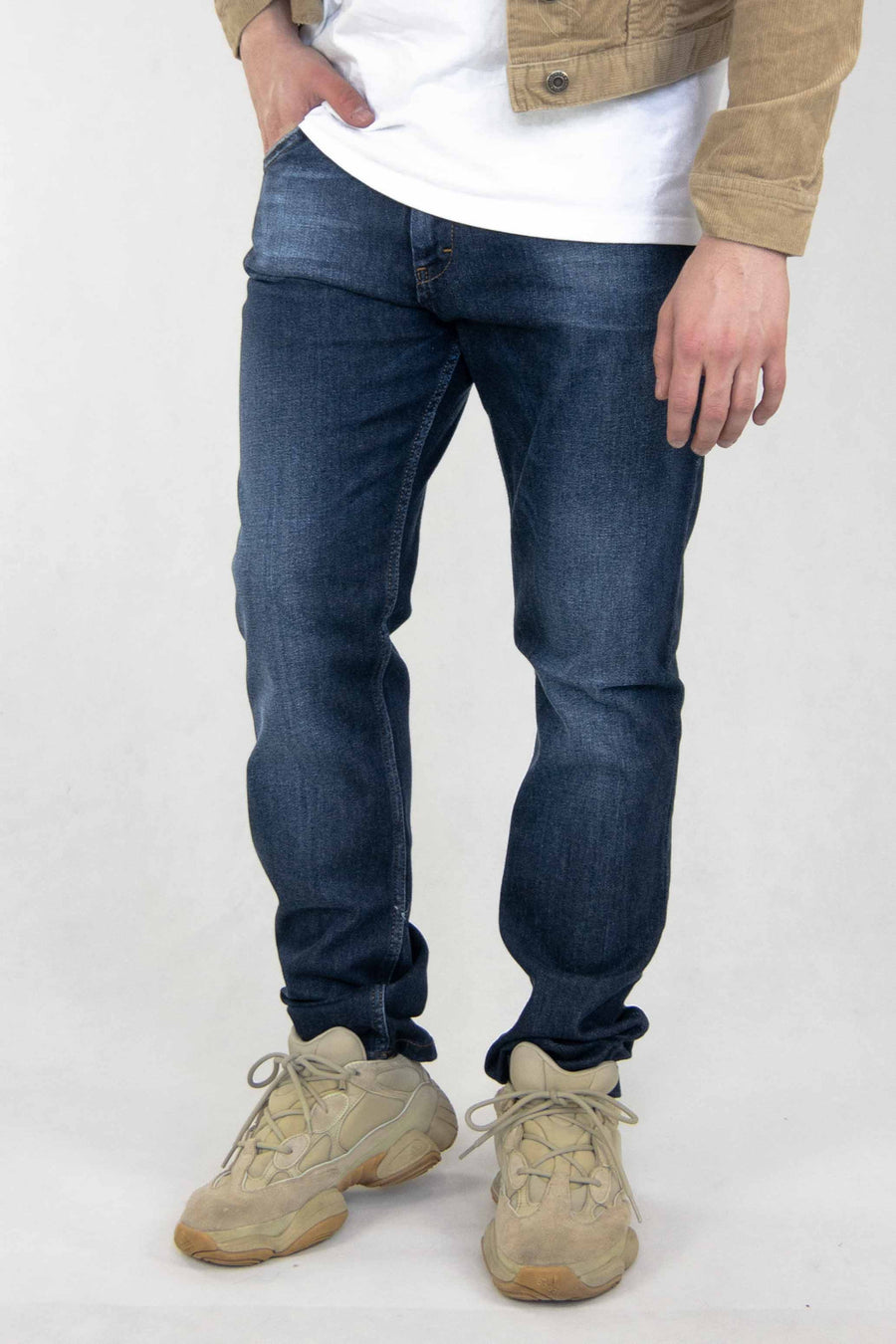 SPODNIE MĘSKIE JEANS CIEMNE PRZECIERANE VANKELJEANS® 029