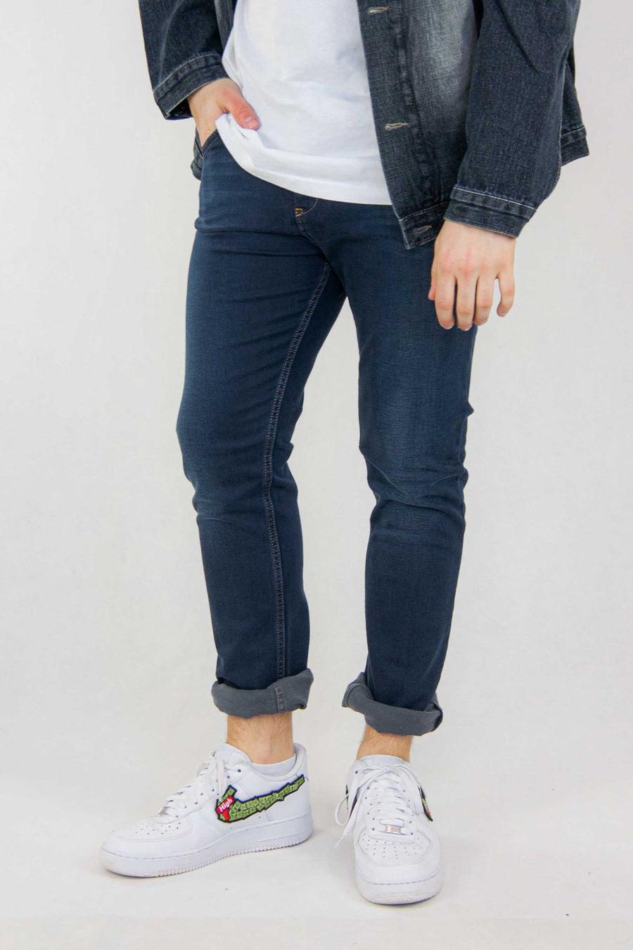SPODNIE MĘSKIE JEANS CIEMNE VANKELJEANS® 084