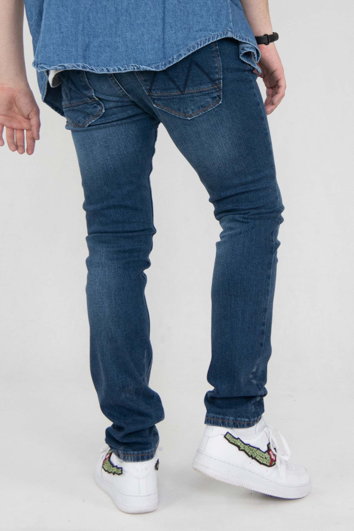 SPODNIE MĘSKIE JEANS LEKKO PRZECIERANE VANKELJEANS® 099